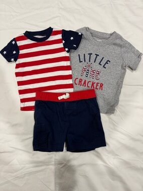 Carter's Patriotic Set- Red, White and Blue 9M